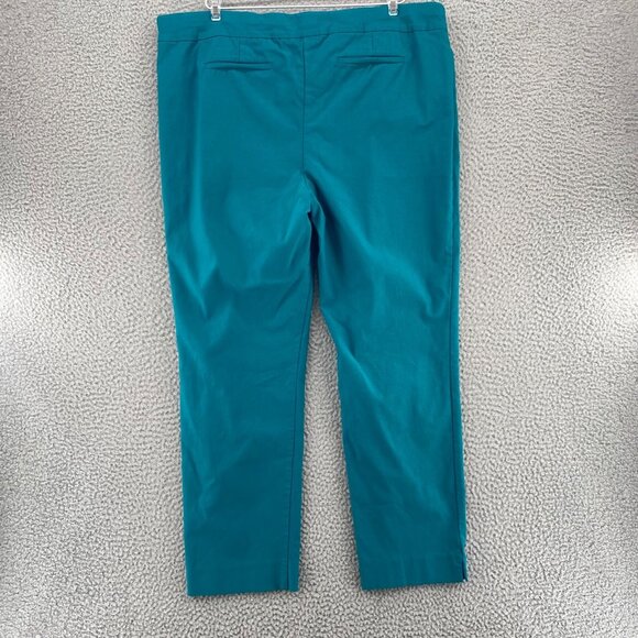 Chicos Pants Womens 4 US 20 Tall Brigitte Green Slim Ankle Pull On Stretch Knit - Picture 3 of 12